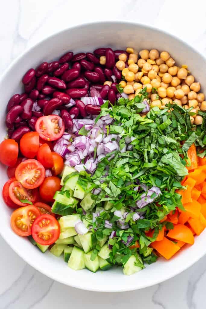 Mediterranean Red Kidney Bean Salad Little Sunny Kitchen