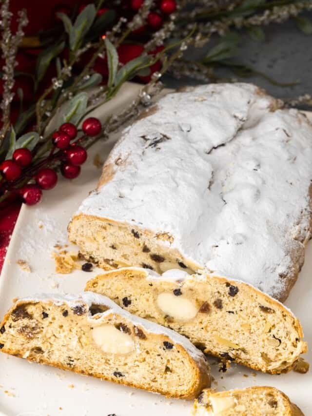 German Stollen Recipe With Marzipan - Little Sunny Kitchen