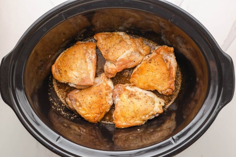 Crispy Crockpot Chicken Thighs Little Sunny Kitchen
