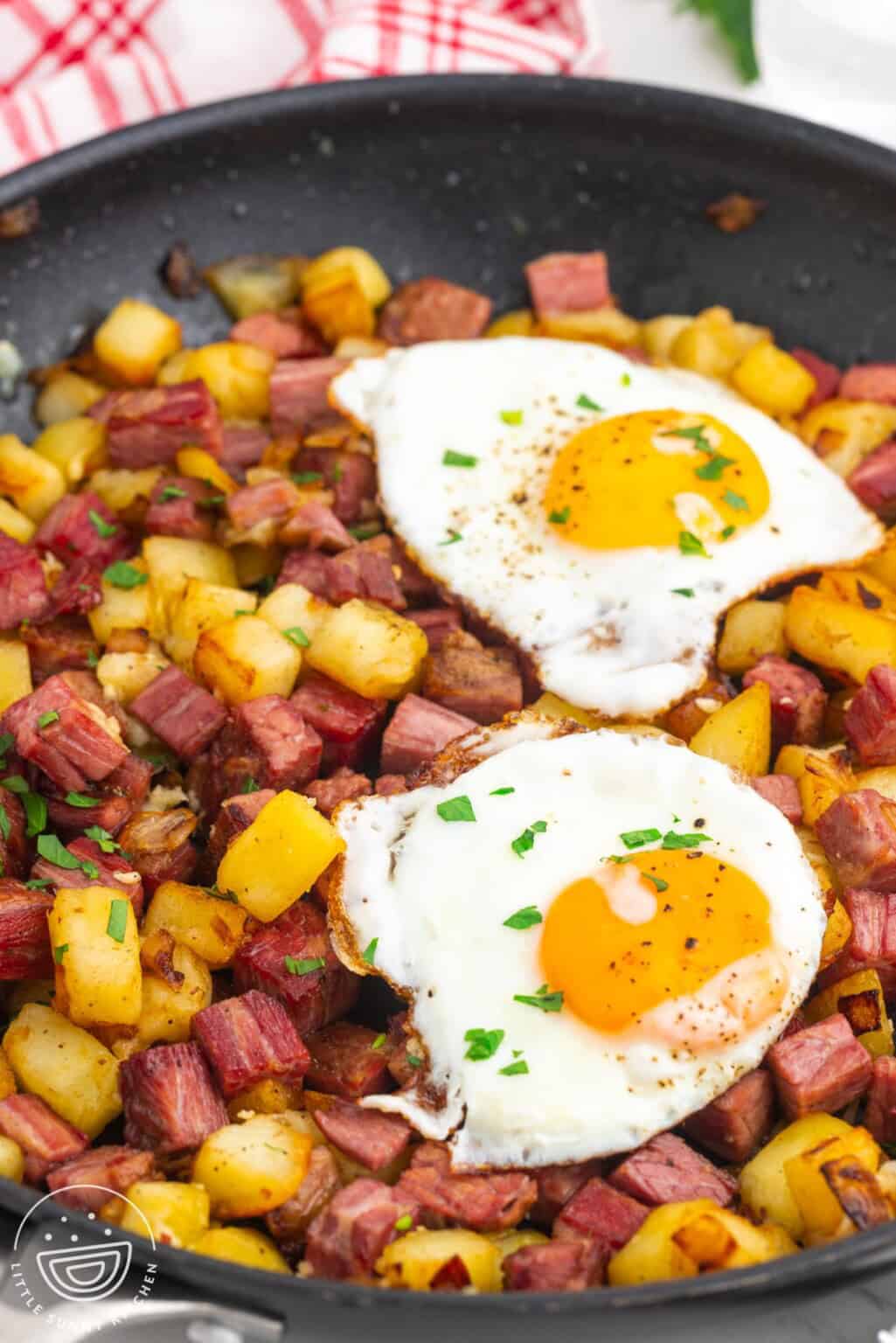 Homemade Corned Beef Hash and Eggs - Little Sunny Kitchen