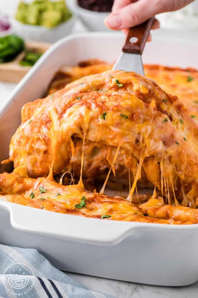 Cheesy Ground Beef Enchiladas - Little Sunny Kitchen