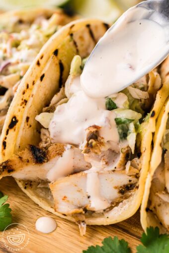 Mahi Mahi Fish Tacos with Creamy Slaw - Little Sunny Kitchen