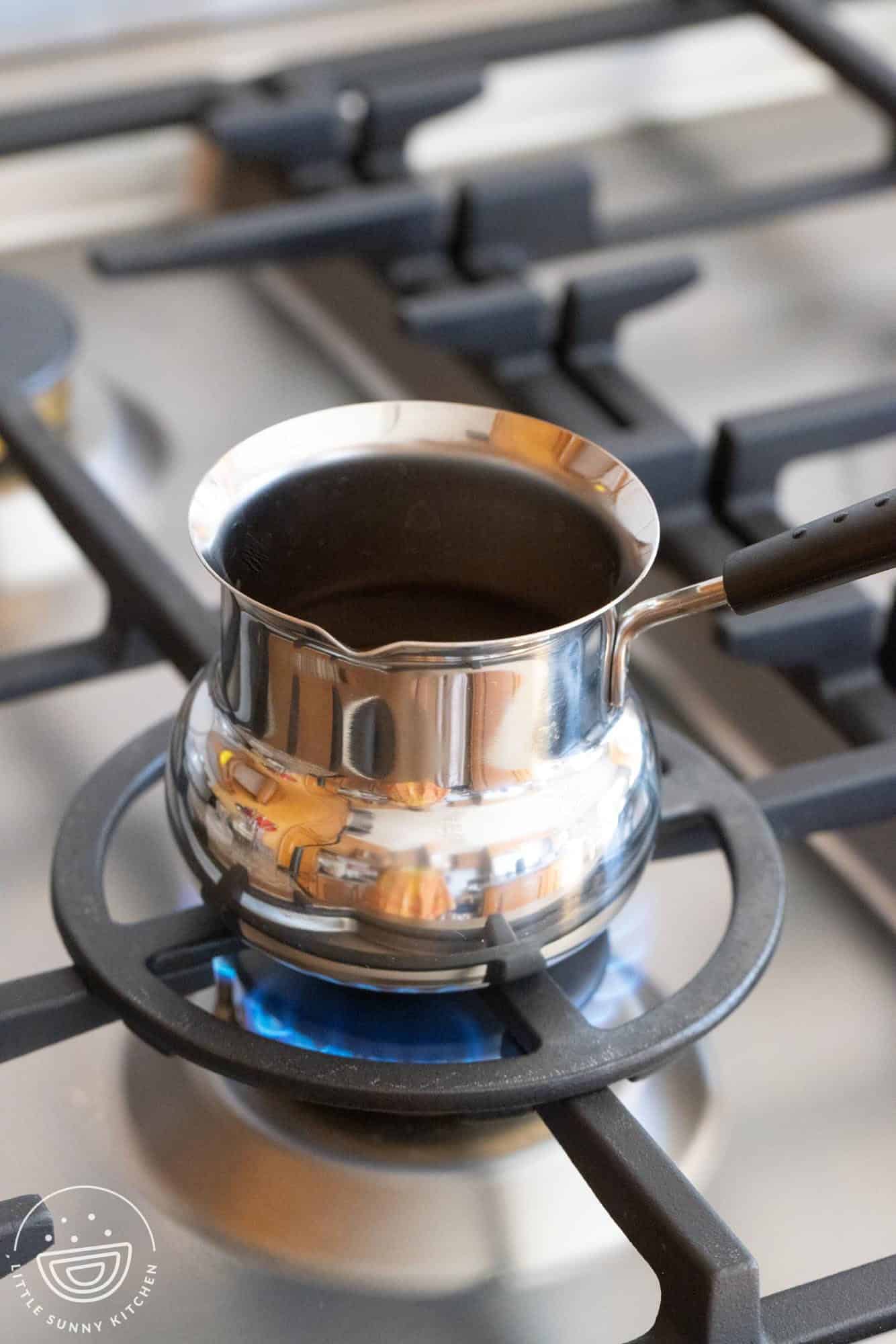 Turkish coffee in an Arabic Ibrik