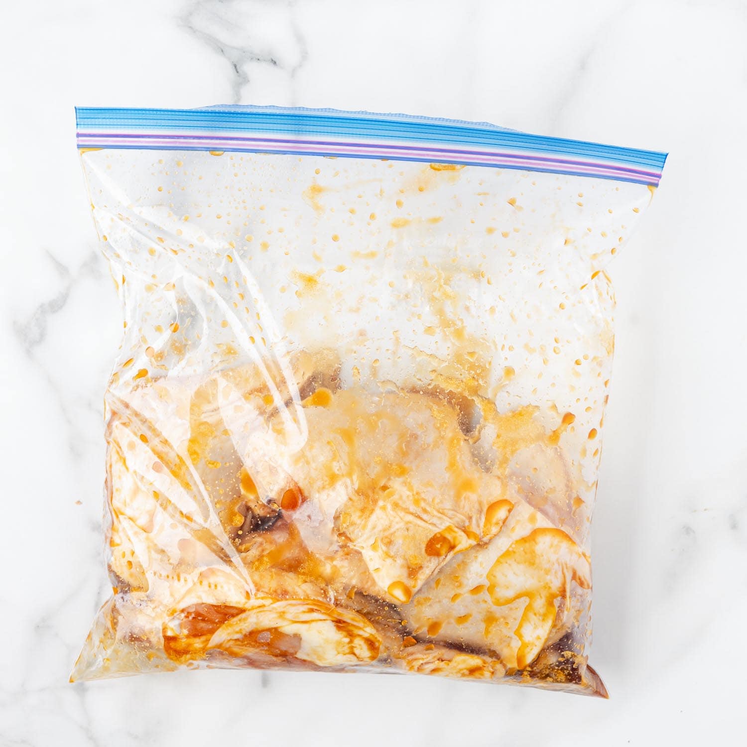 marinated chicken thighs in a freezer bag