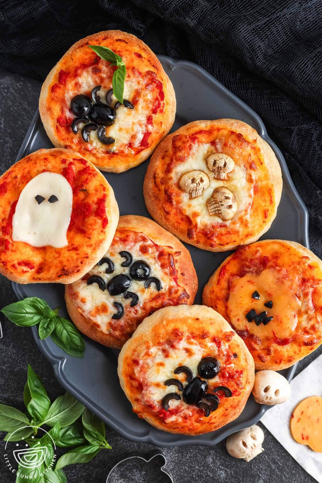 Halloween Mini Pizzas