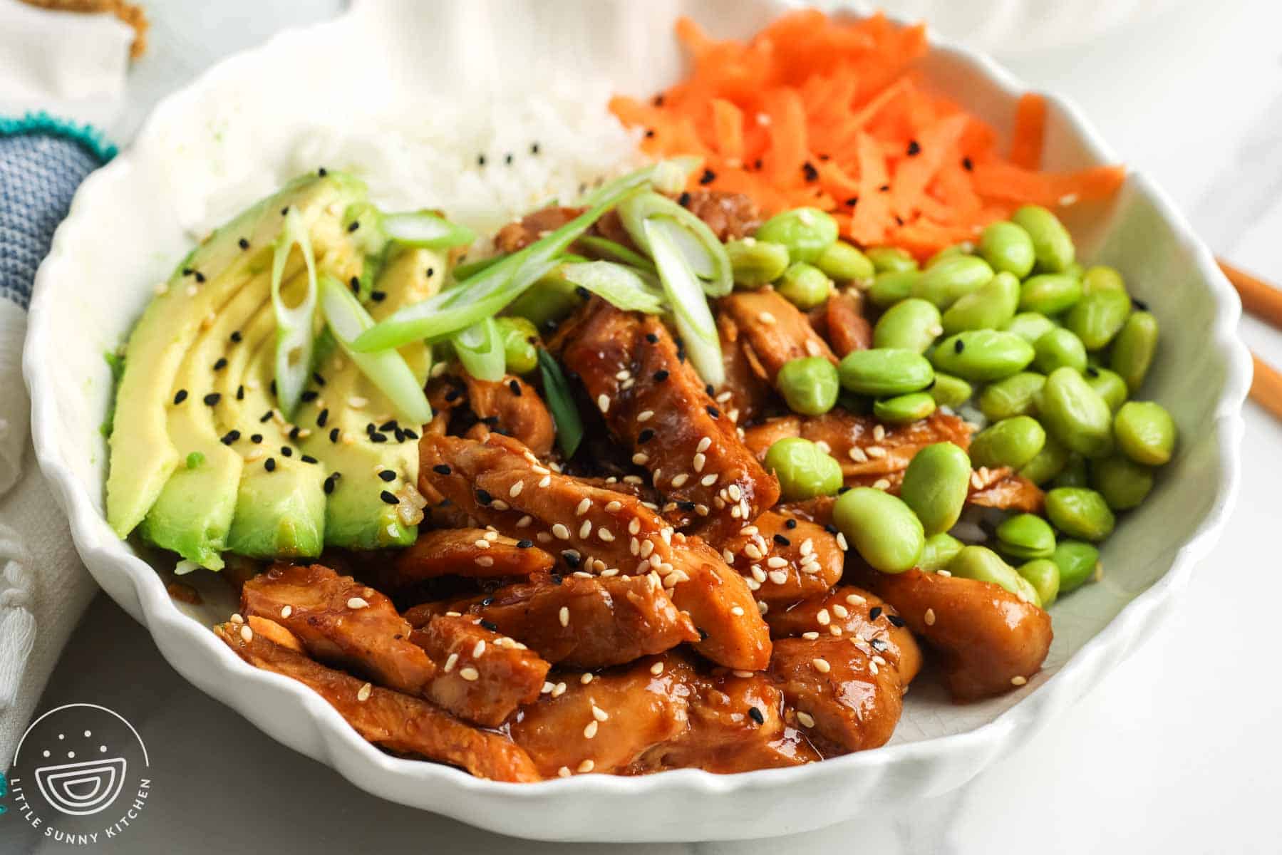 Easy Teriyaki Chicken Bowl with Rice and Vegetables