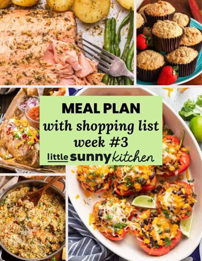 Weekly Meal Plan #3 (6-12 April)
