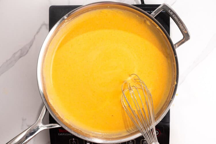 creamy pumpkin sauce in a large saucepan.