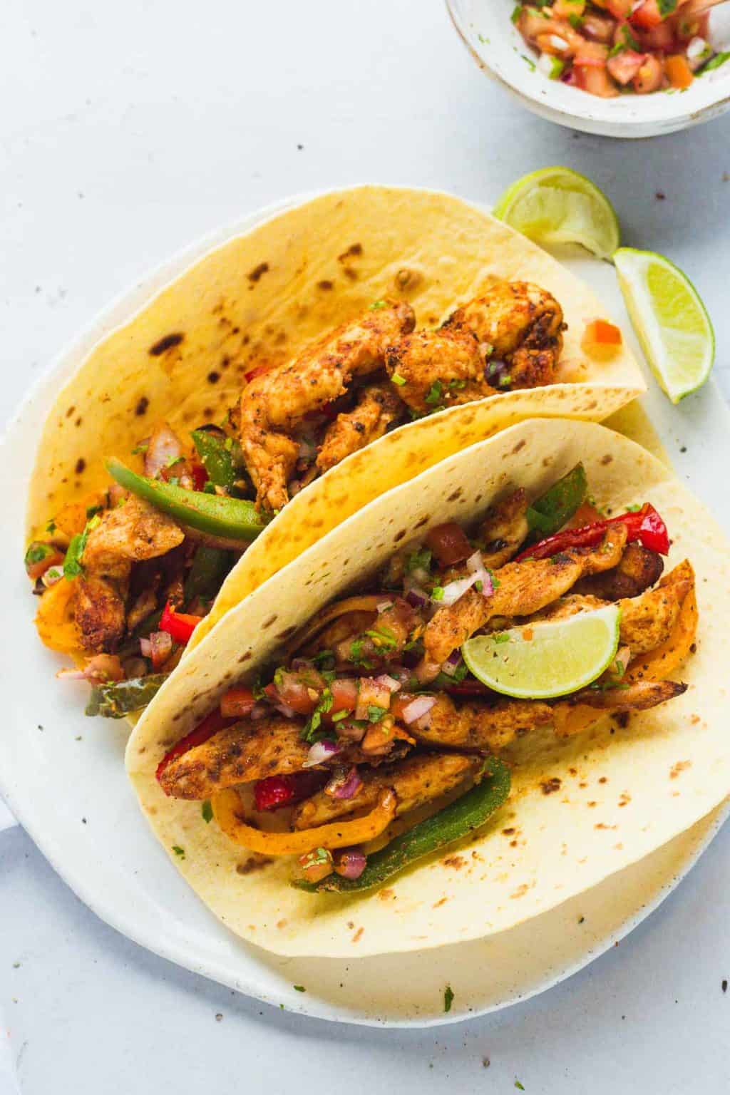 Air Fryer Chicken Fajitas - Little Sunny Kitchen