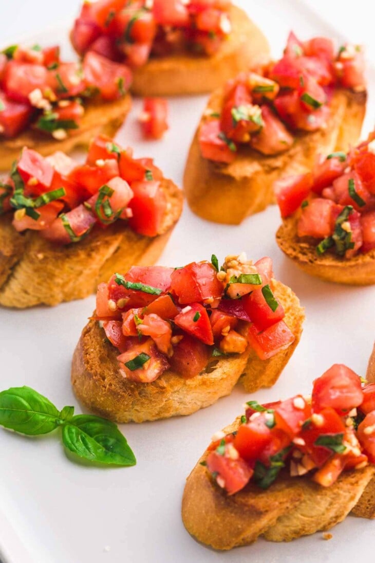 Bruschetta With Tomato and Basil - Little Sunny Kitchen