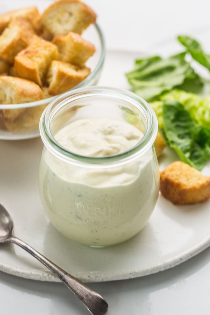 Homemade Caesar Salad Dressing Little Sunny Kitchen