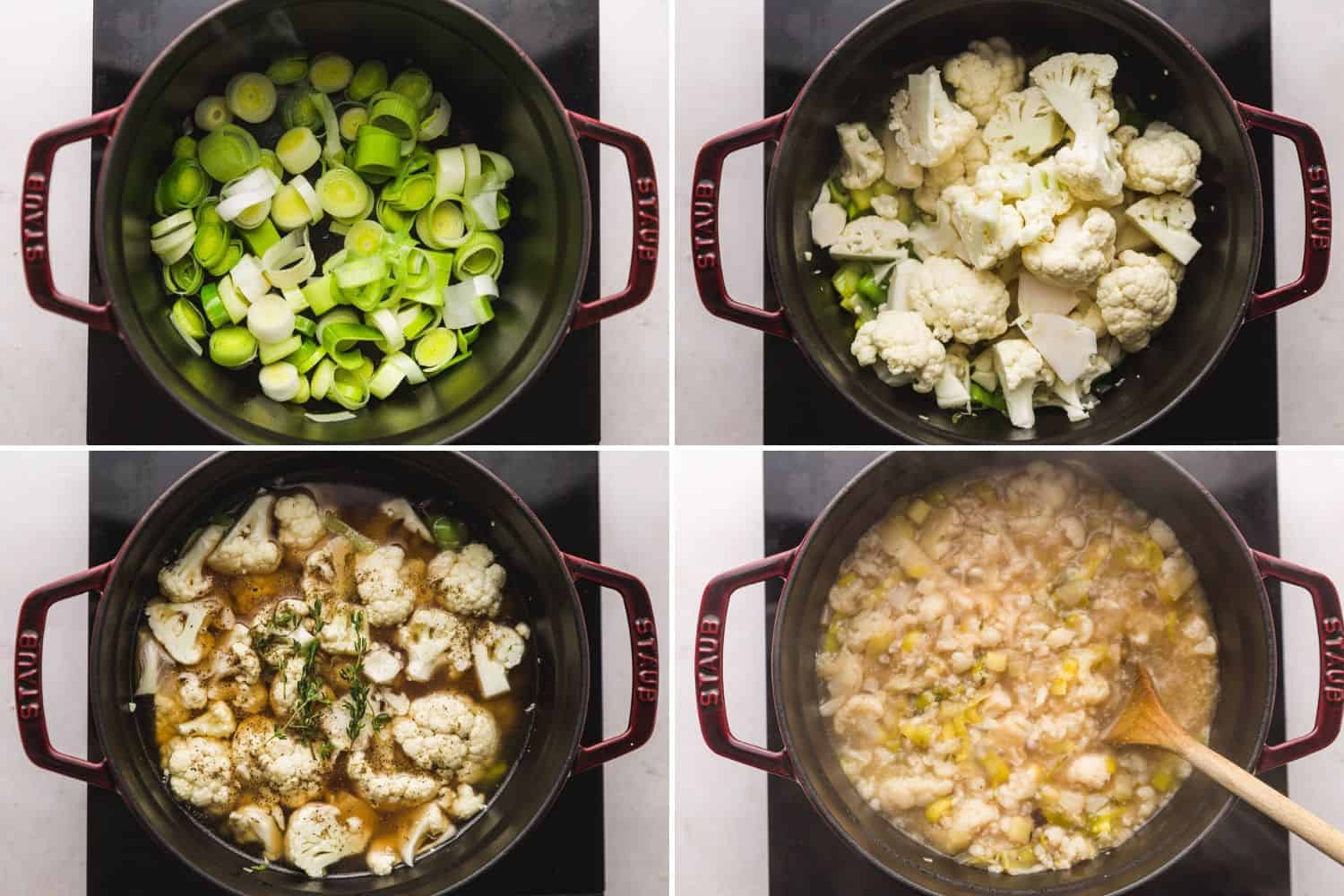 How to make cauliflower soup steps
