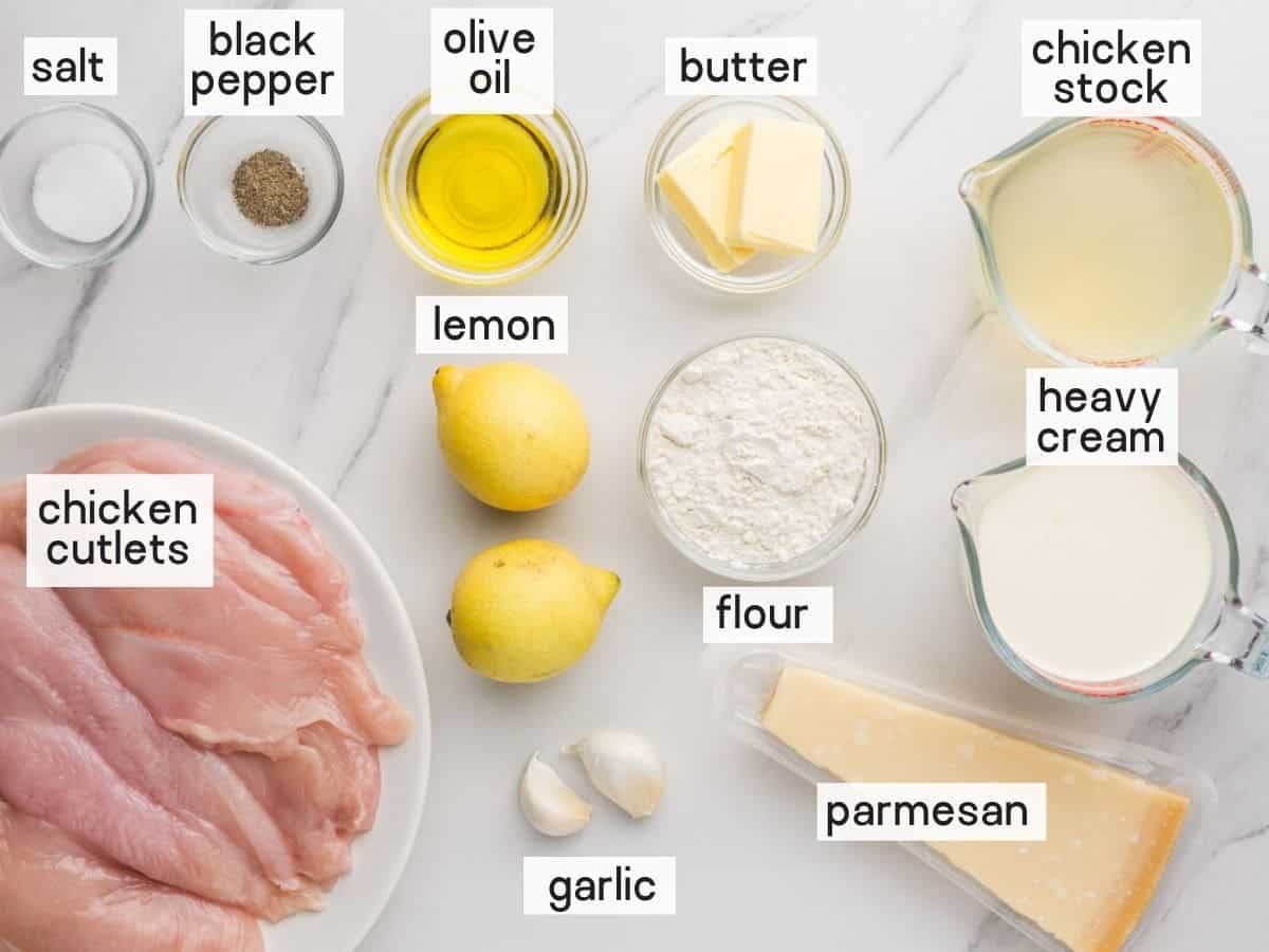 Creamy Lemon Chicken ingredients