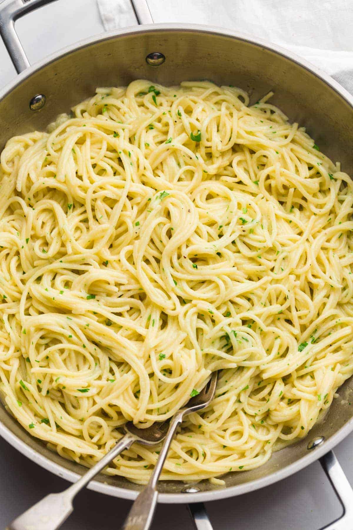 Angel Hair with Garlic Powder and Parmesan Cheese Recipe