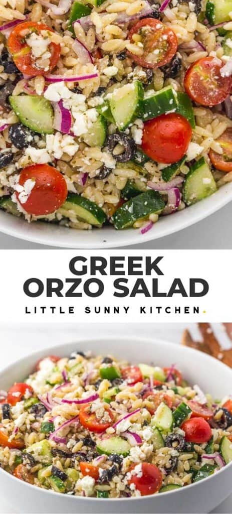 Greek Orzo Salad - Little Sunny Kitchen