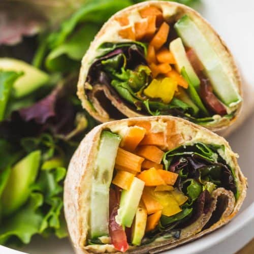 Easy Hummus Veggie Wrap (Vegan!) Little Sunny Kitchen