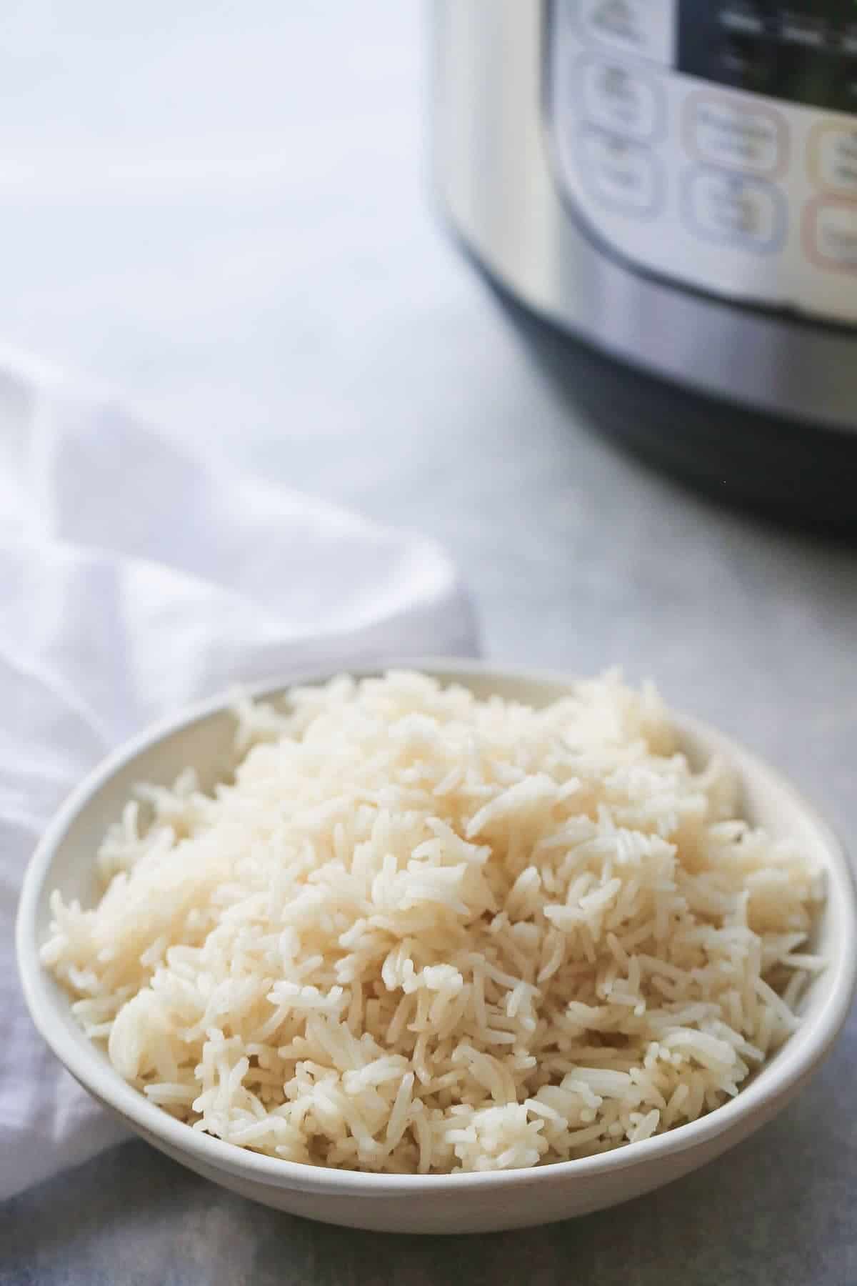 A bowl of perfectly cooked basmati rice