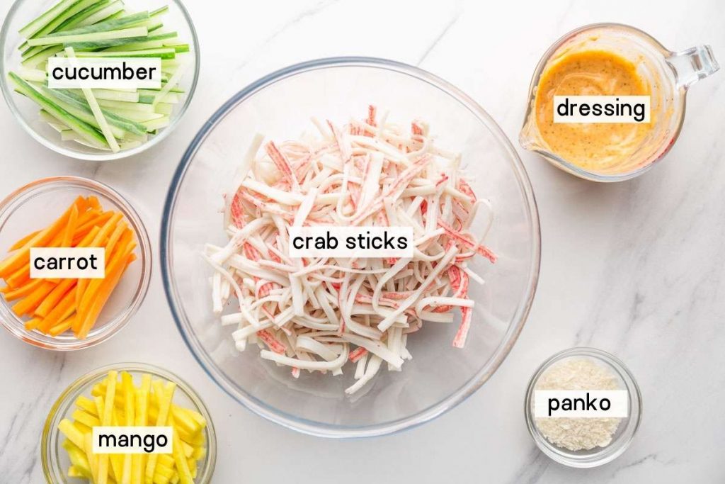 Easy Spicy Crab Kani Salad Recipe Little Sunny Kitchen