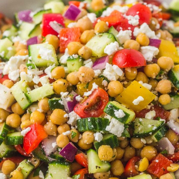 Mediterranean Chickpea Salad - Little Sunny Kitchen