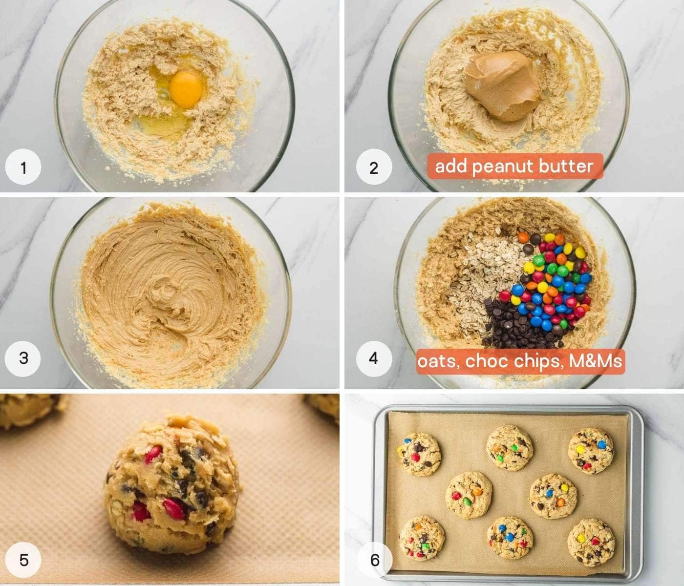 How to make monster cookies - step by step