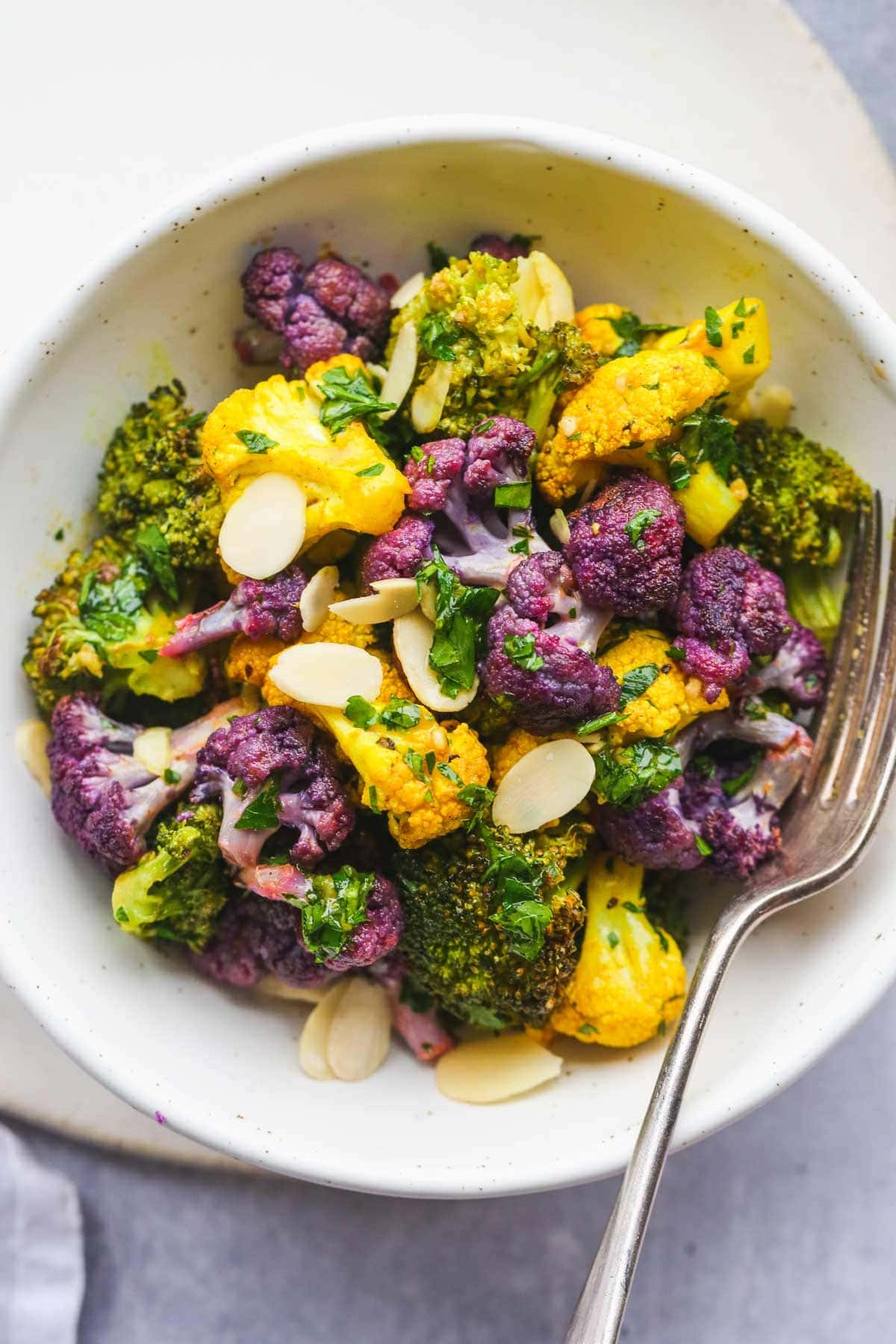 Roasted Purple Cauliflower Salad - Little Sunny Kitchen