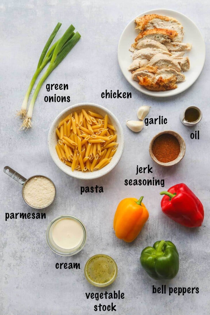 Rasta Pasta Recipe Creamy Pasta w/ Caribbean Jerk Chicken