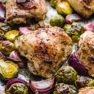 Sheet Pan Chicken Thighs - Little Sunny Kitchen