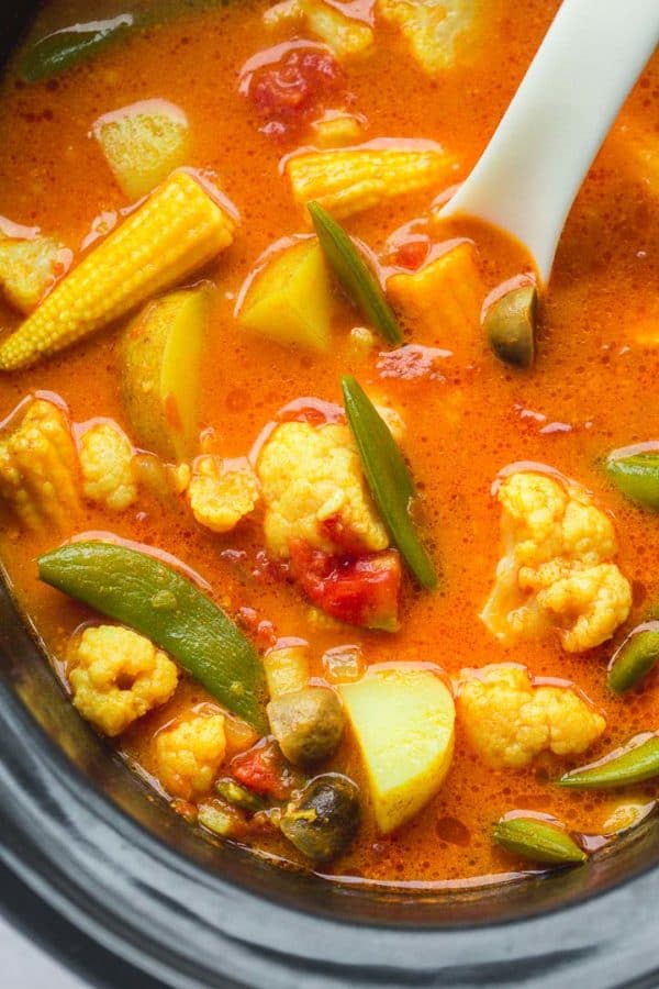 Slow Cooker Vegetable Curry - Little Sunny Kitchen