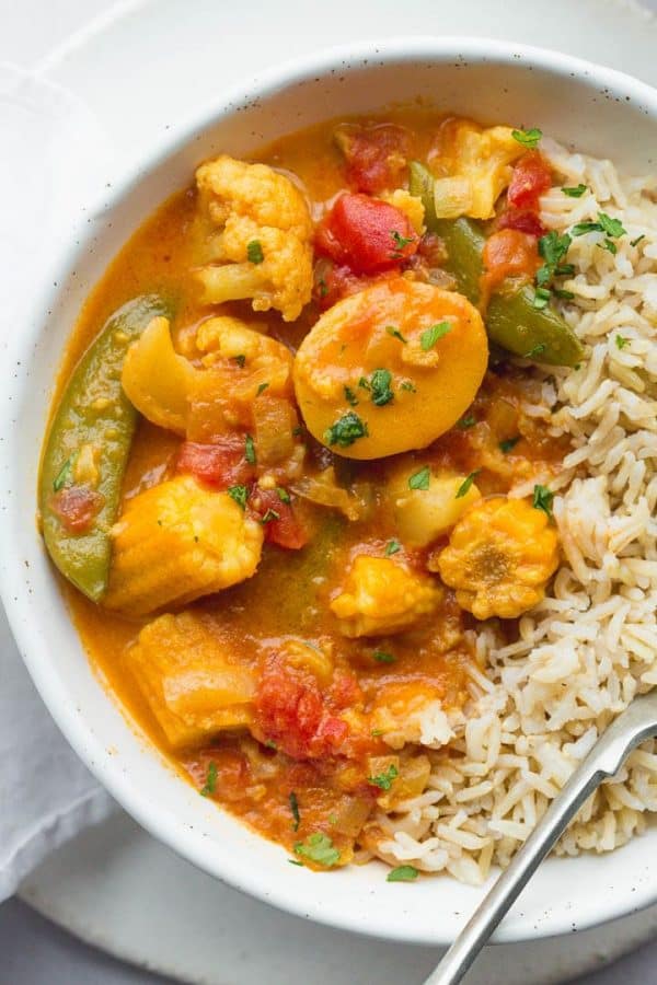Slow Cooker Vegetable Curry - Little Sunny Kitchen