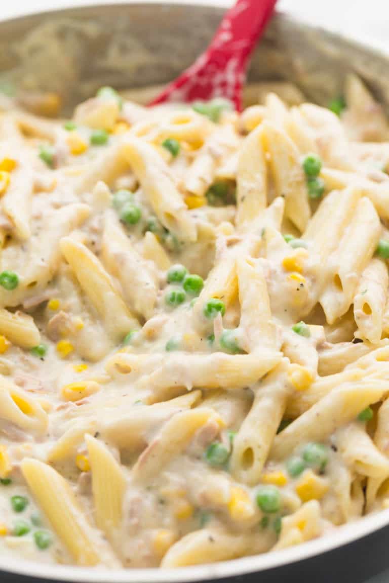 Creamy Tuna Pasta Bake (Tuna Casserole) - Little Sunny Kitchen