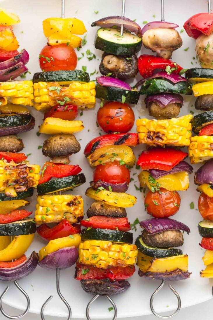 Grilled Veggie Kabobs - Little Sunny Kitchen